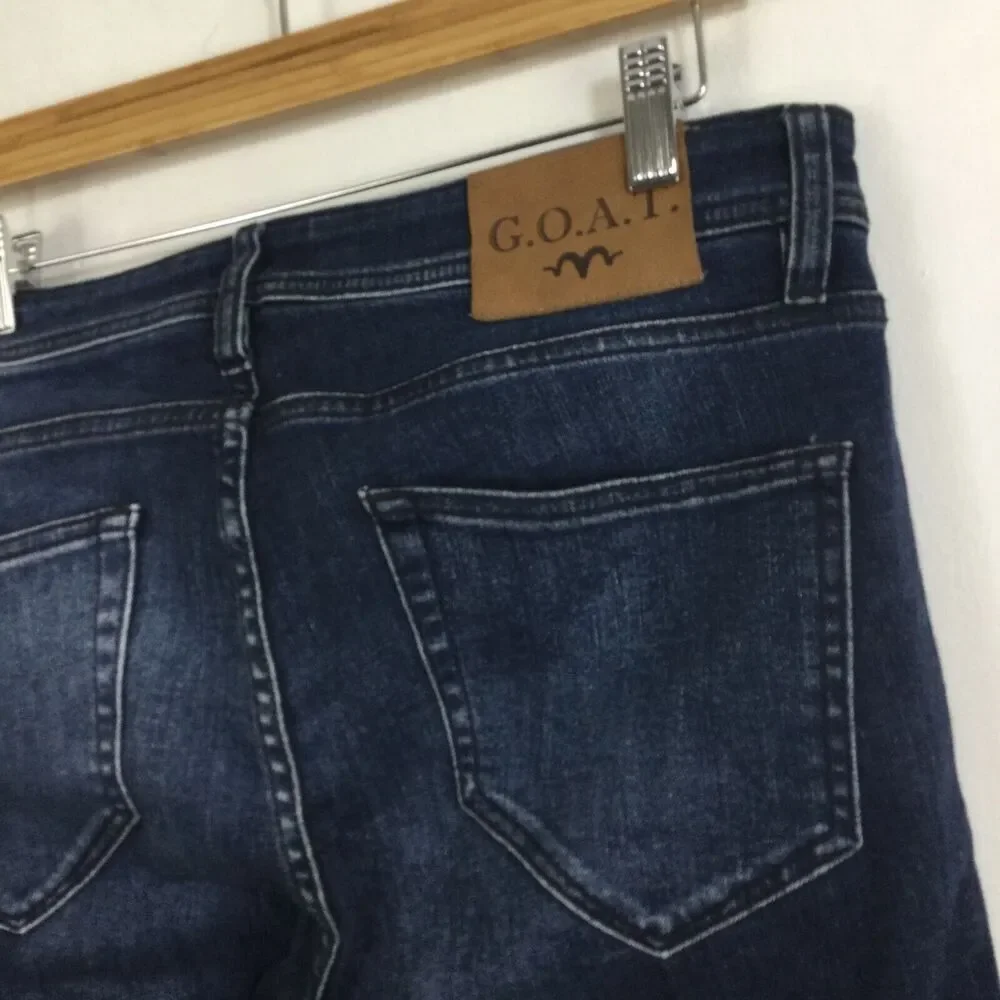 G.O.A.T. Men Greatest Of All Time Derek Straight Leg Denim Jeans Blue Size 33x32
